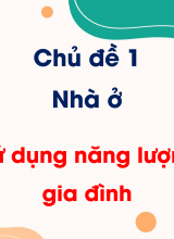 Chủ đề 1 - Bài 4 Sử dụng năng lượng trong gia đình